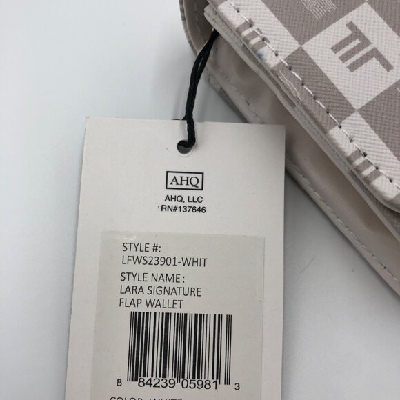 London Fog Signature Women Flap Wallet White & Beige NWT Classy‎ Chic Accessory - Picture 5 of 6